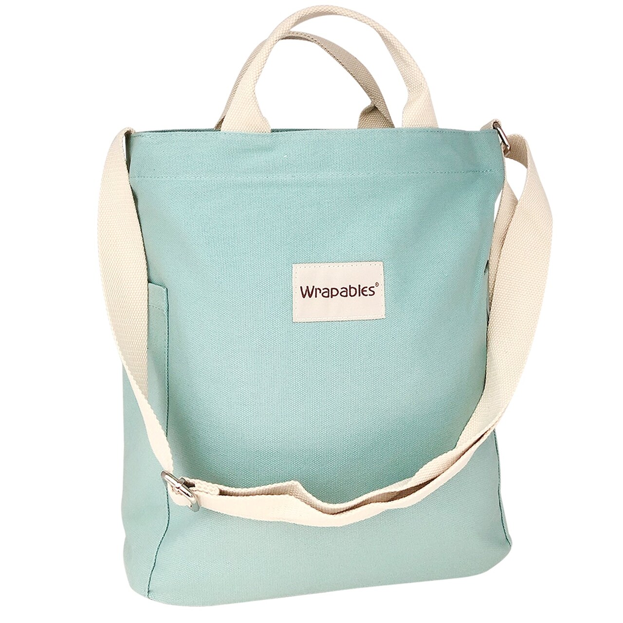 Wrapables Canvas Tote Bag for Women, Casual Cross Body Shoulder Handbag